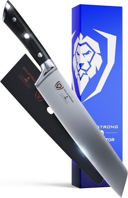 Kiritsuke Chef Knife - 8.5 Inch - Gladiator Series Elite - Forged German High Carbon German Steel - Full Tang Kitchen Knife - Black G10 Handle - W/Sheath - Chef'S Knife - NSF Certified1