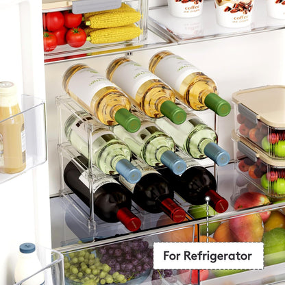 Stackable Water Bottle Organizer, Clear Tumbler Holder for Cabinet9