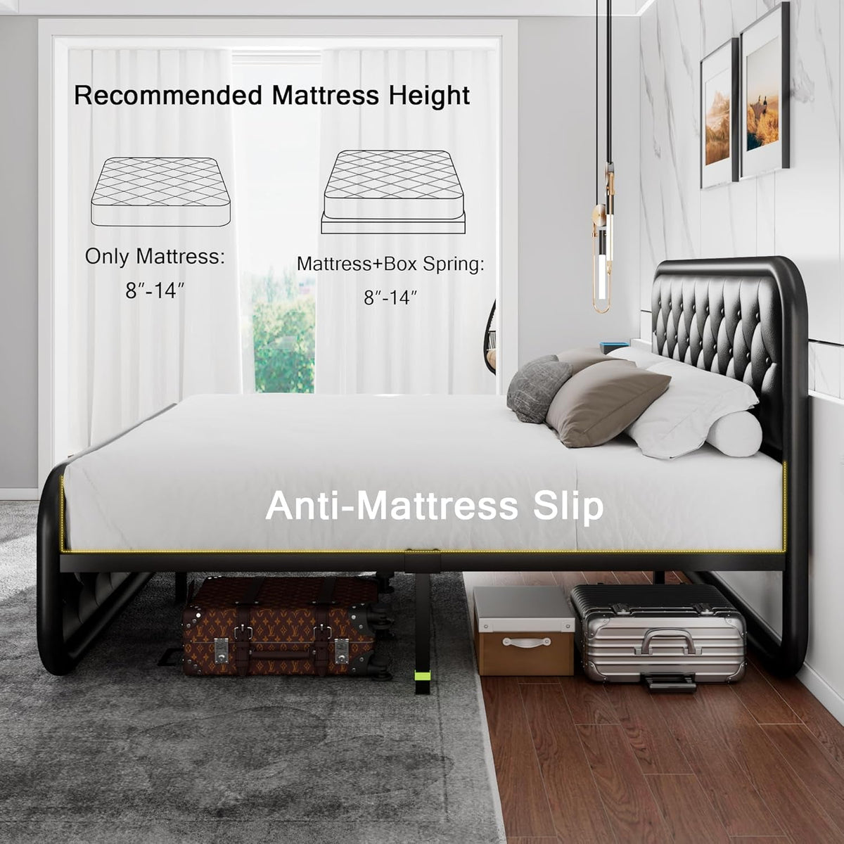 full-size-metal-bed-frame-with-button-tufted-leather-upholstered-headboard-and-footboard-u-shape-support-foundation-no-box-spring-required-black
