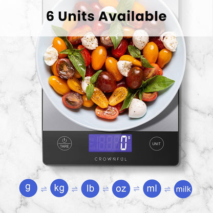 Food Scale, 33Lb Rechargeable 304 Stainless Steel Digital Kitchen Scale Weight Grams and Ounces with LCD Display and Type-C Charging for Meal Prep, Baking and Cooking4