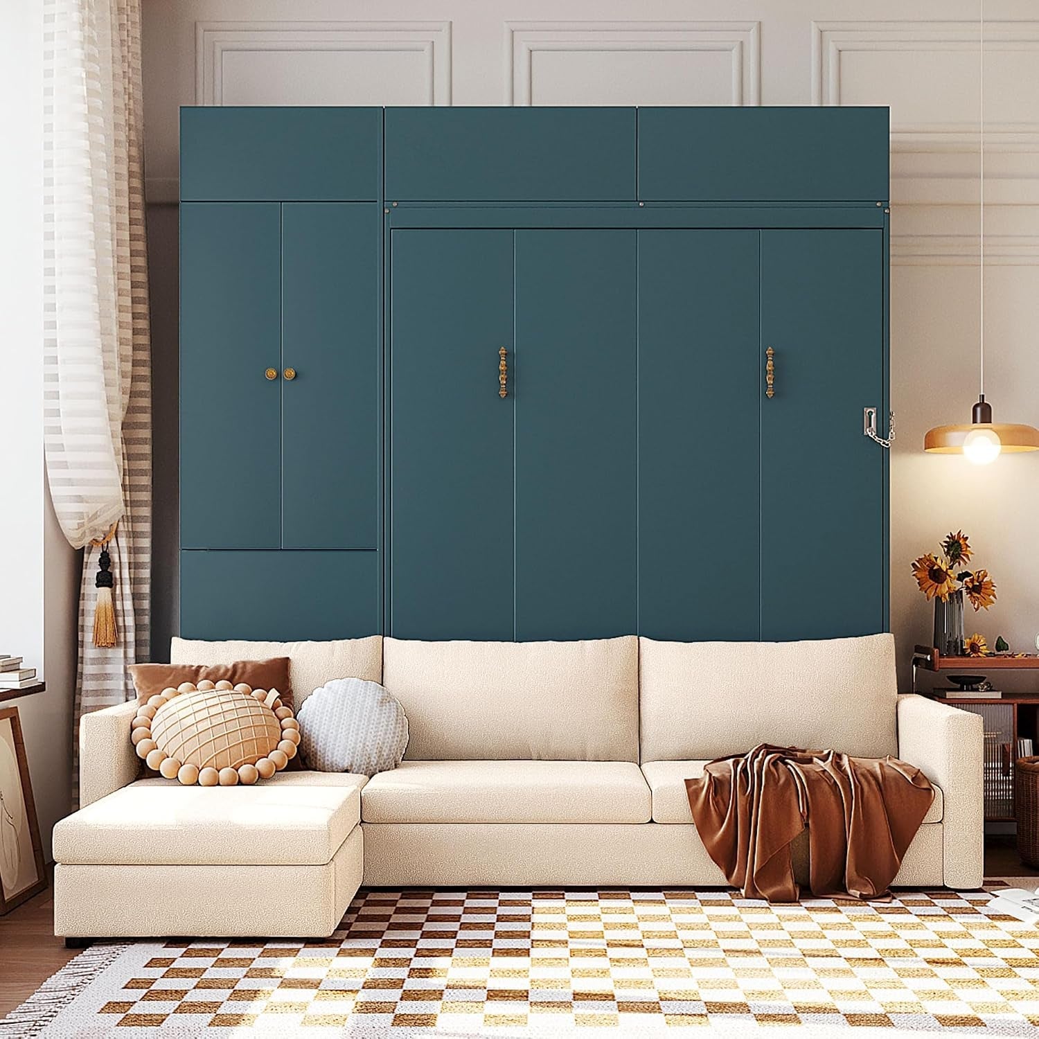 queen-murphy-bed-with-couch-and-storage-bookcase-wood-foldable-murphy-wall-bed-with-storage-shelves-and-sofa-for-adults-h-green-queen