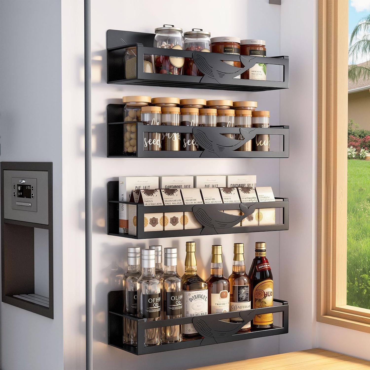 magnetic-spice-rack-for-refrigerator-4-pack-metal-seasoning-organizer-for-kitchen-storage-organization-magnetic-shelf-for-fridge-space-saving-spice-organizer-black