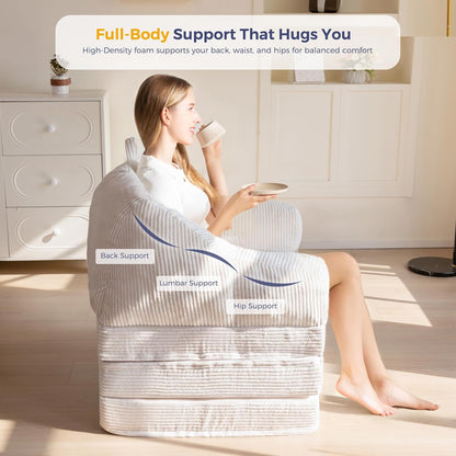 Folding Sofa Bed with Backrest, Boneless Fold Out Couch with Handle8
