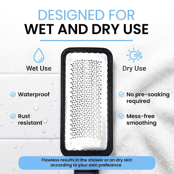 Colossal Foot Rasp Foot File and Callus Remover. Best Foot Care Pedicure Metal Surface Tool to Remove Hard Skin. Can Be Used on Both Wet and Dry Feet, High Grade Stainless Steel File3