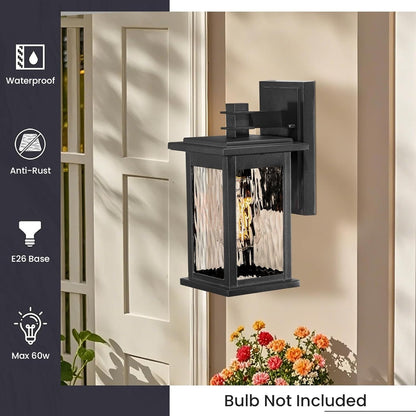 Outdoor Outdoor Porch Light Black Aluminum Outdoor Wall Lights3