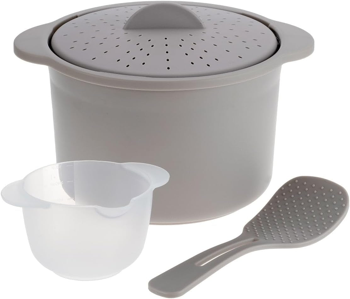 microwave-rice-grain-cooker-locking-lid-easy-cook-container-heat-resistant-handles-includes-measuring-cup-mixing-paddle-cooks-veggies-more