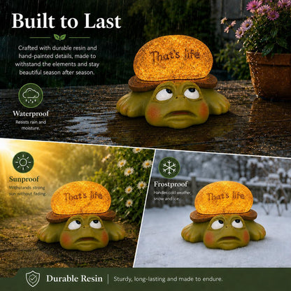 Solar Turtle Garden Statue Light, Outdoor Decor (Turtle)6