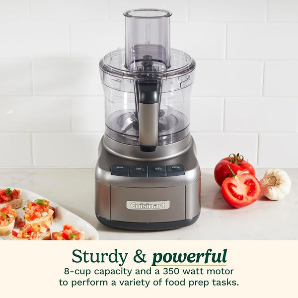 8 Cup Food Processor, 350-Watt Motor, Gunmetal, FP-8GMP1 | 350W Motor2