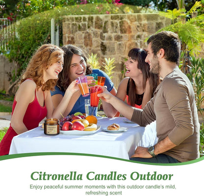 Citronella Candles Outdoor, 8 Pack Natural Soy Wax Candles with Lids3