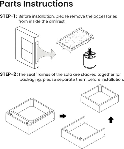 Sectional Cloud Couch for Living Room, Spring Cushion Seating, L Shaped Convertible Modular Sofa with Ottoman, Beige9