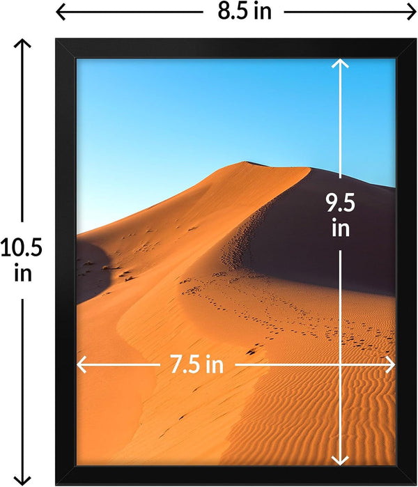 8X10 Picture Frame for Wall Display, 8X10 Black Picture Frame with HD Plexiglas, 8 X 10 Poster Frame 1 Pack, Display Frame for Vertical or Horizontal, Classic Collection2