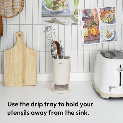 Self-Draining Utensil Drying Holder - Beige5