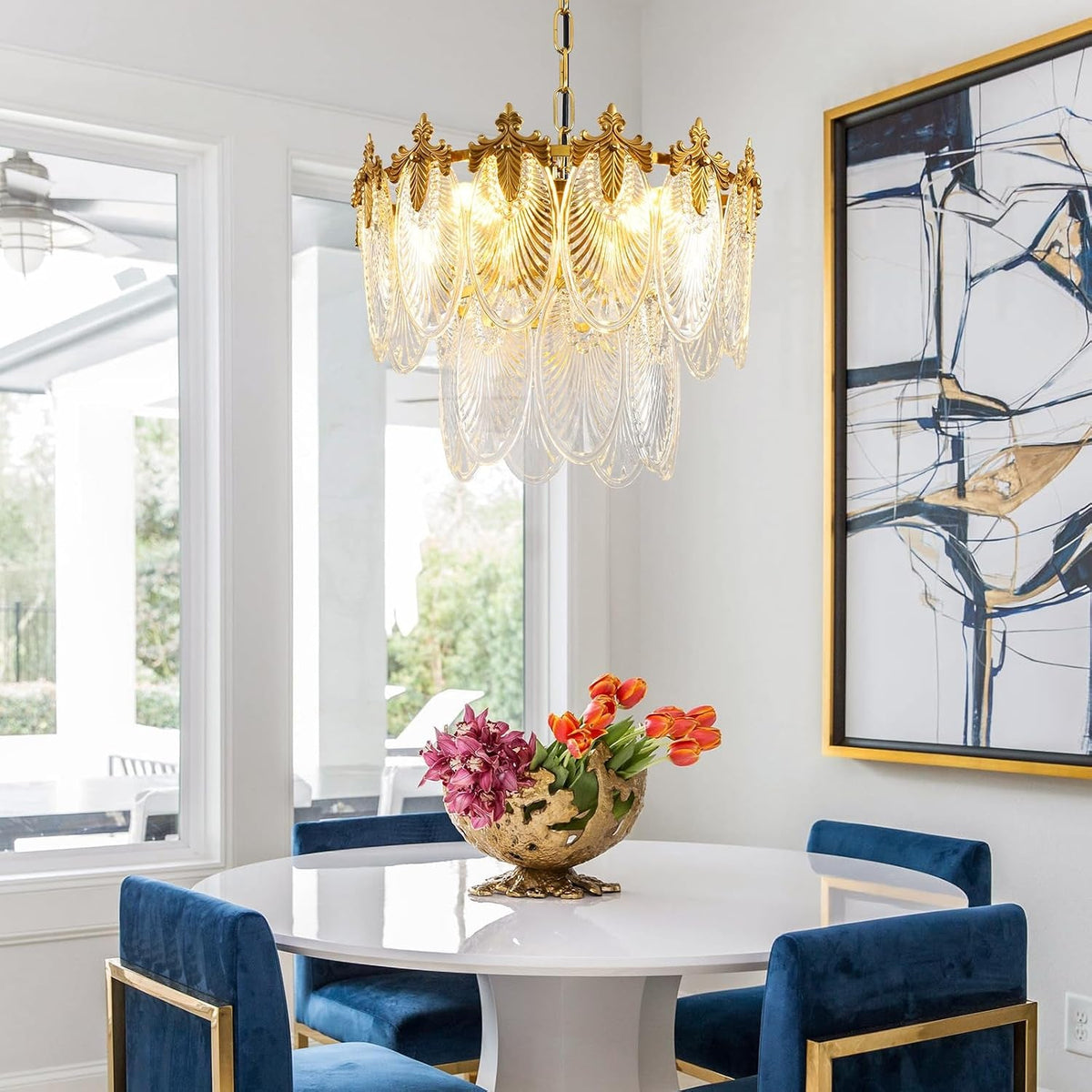 antique-chandeliers-2-layer-gold-crystal-glass-chandelier-4-light-round-pendant-light-17-7-brushed-brass-adjustable-height-applicable-to-dining-room-bedroom-living-room-foyer-kitchen-island