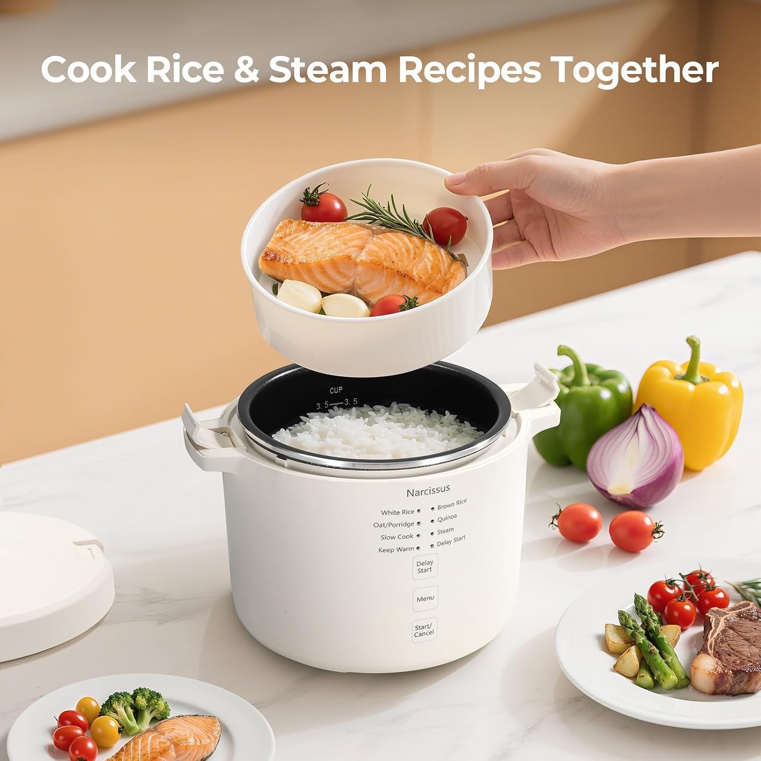 rice-cooker-with-removable-pfas-free-nonstick-pot-3-5-cup-capacity-for-1-3-people-multifunctional-for-rice-oatmeal-quinoa-slow-cook-steam-can-steam-cook-simultaneously-rice-white