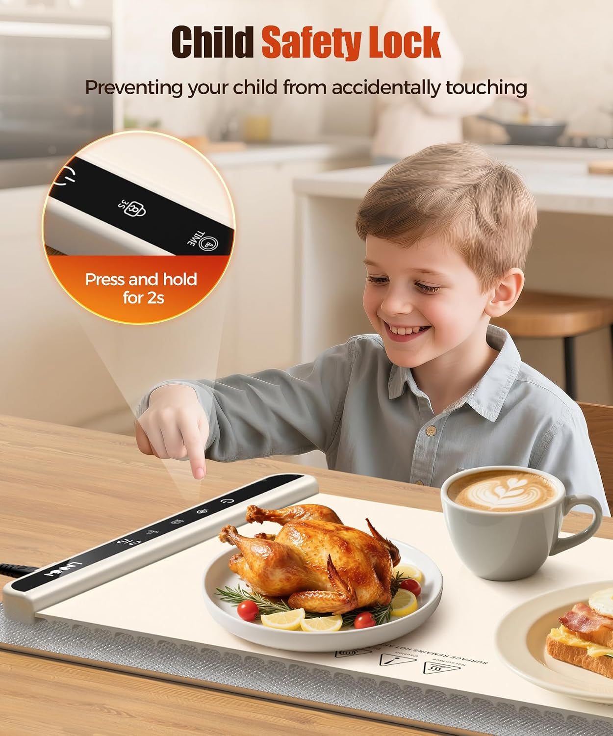 warming-mat-for-food-26x15-inch-off-white-fast-heat-child-lock-includes-heat-resistant-pad-perfect-for-chafing-dishes-buffet-parties-easy-to-clean-store-6-settings-timer-lock