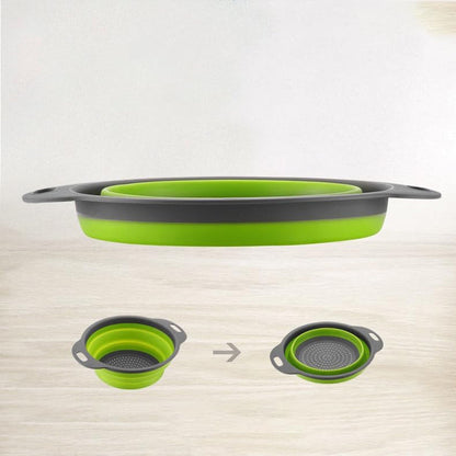 2 Pack Collapsible Colander Set,  Foldable Collapsible Strainers for Kitchen, Small round Colander with Base and Handles for Pasta, Fruit, Vegetables – Space-Saving Kitchen Strainer Baskets7