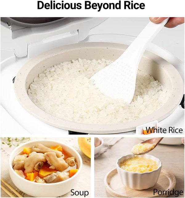 Ceramic Rice Cooker FD20S-W, 4 Cups Uncooked Rice Cookers with Pure Ceramic Inner Pot, 24H Dealy Start, 2L, White5