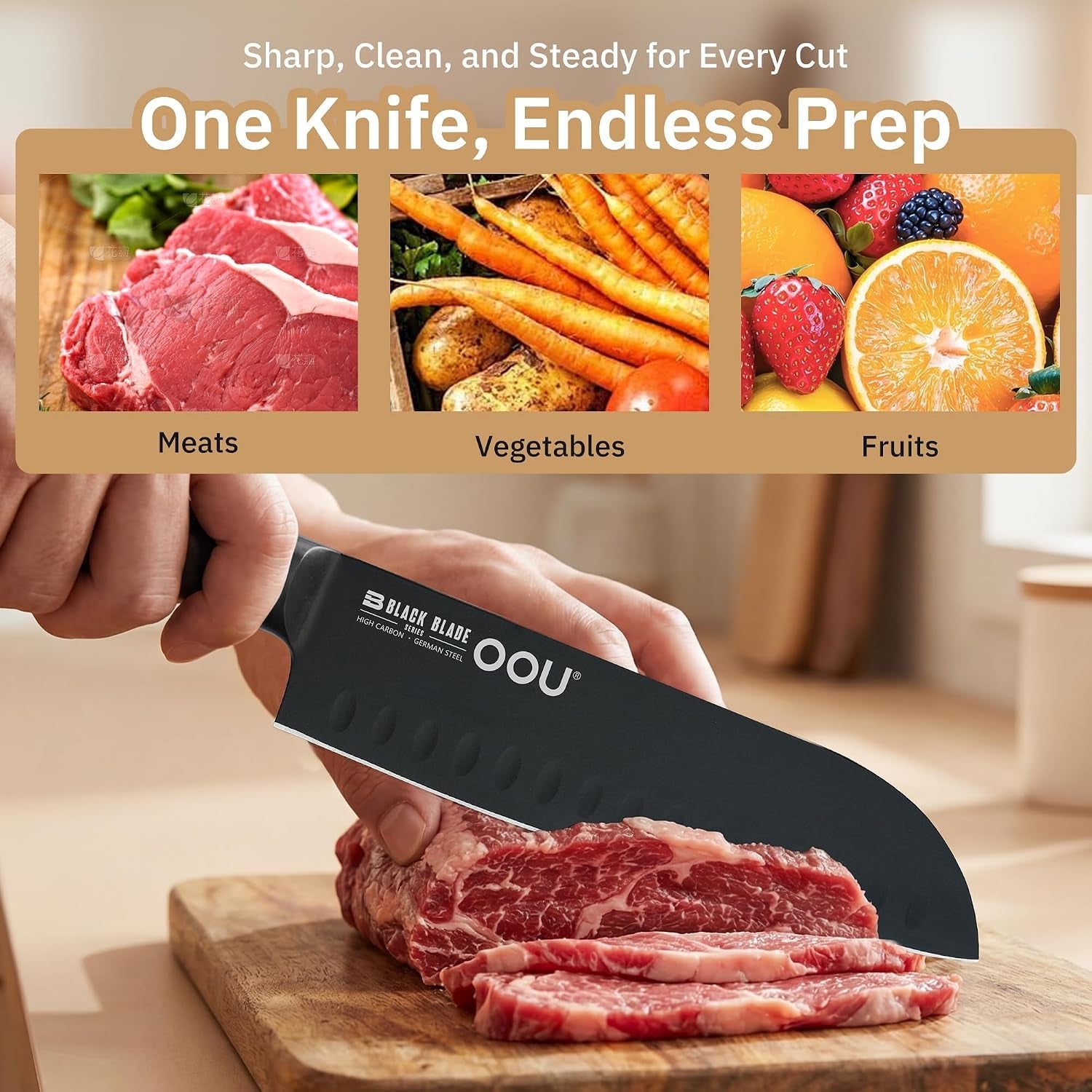 ®-black-blade-7-inch-santoku-knife-with-agshield™-cerablack™-technology-rust-resistant-easy-clean-finish-japanese-style-hollow-edge-for-dicing-mincing