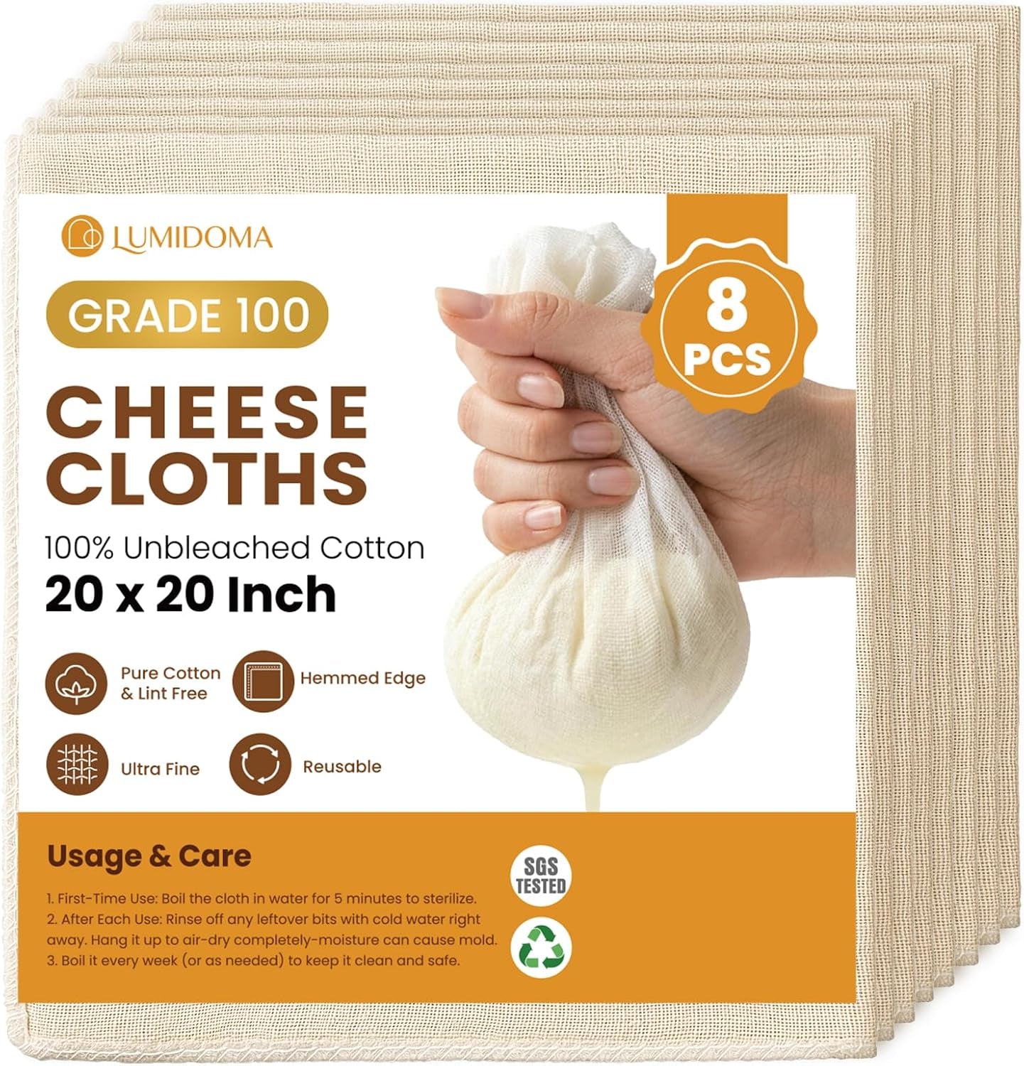 8-pack-unbleached-cheese-cloths-20x20inch-hemmed-cheesecloth-for-straining-grade-100-fine-mesh-100-unbleached-cotton-reusable-washable-food-grade-muslin-fabric-strainer-for-cooking-straining