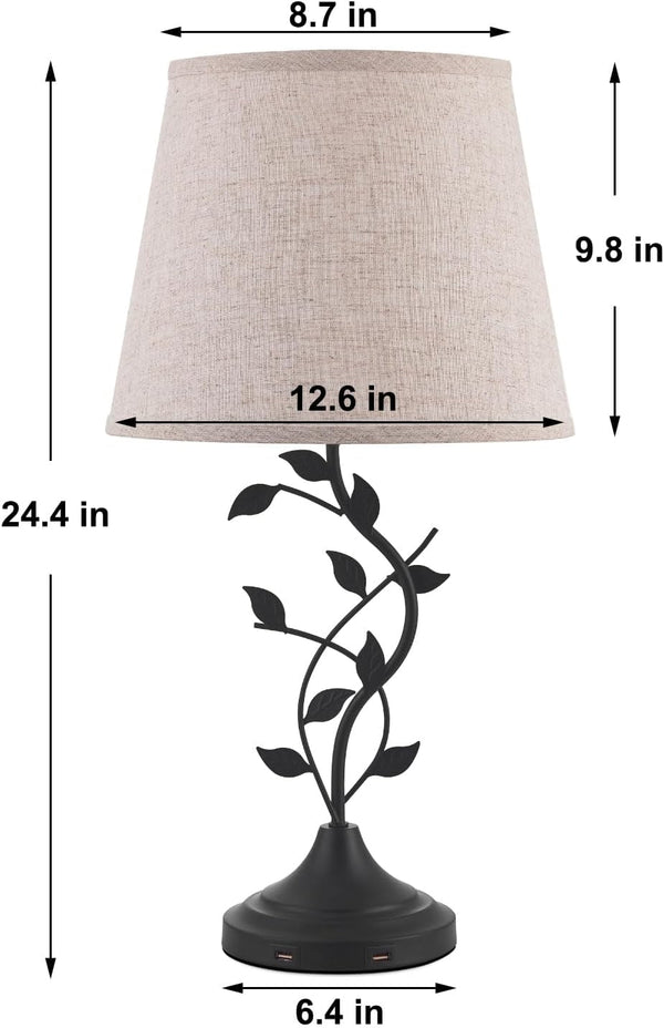 Table Lamp for Living Room, Bedside Lamp for Bedroom, Rustic Lamp6