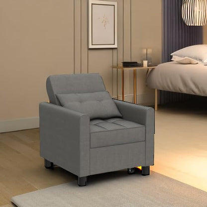 3-In-1 Sleeper Chair Bed Convertible Sofa, Dark Gray5