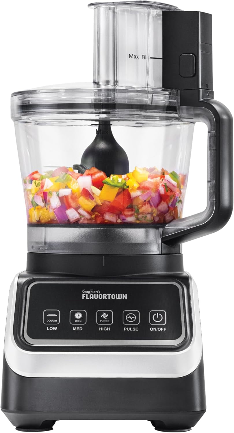 food-processor-4-speed-control-with-easyfeed-chute-750w-motor-8-cup-bowl-vegetable-chopper-mixer-smoothie-maker-dough-kneader-baby-food-meal-prep-black-easyfeed-chute-with-chopping-slicing-shredding-and-dough-mixing-for-fast-meal-prep-and-homemade-recipes