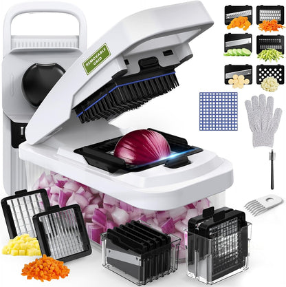 Multifunctional Vegetable Chopper & Mandoline Slicer, Veggie Chopper1