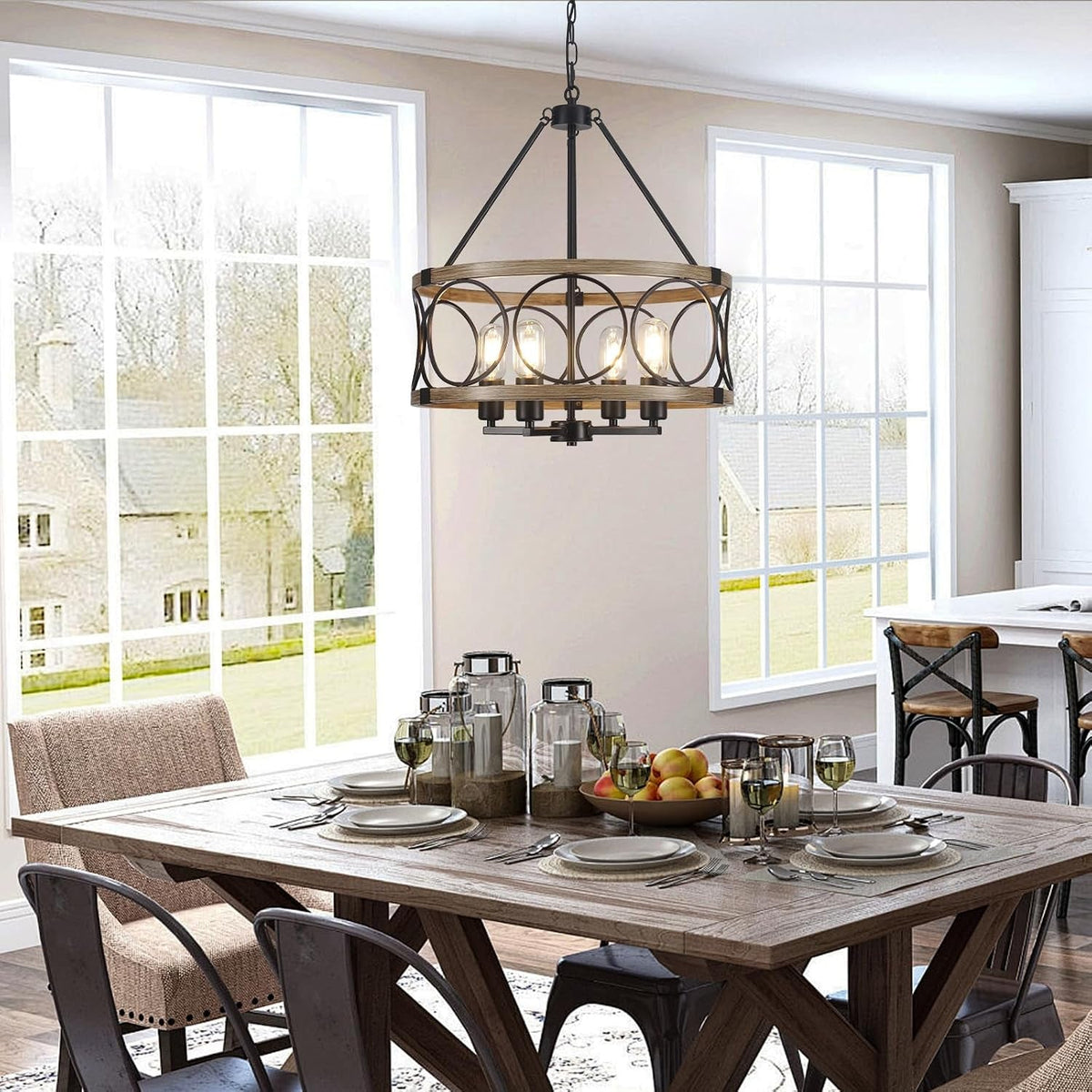 4-light-farmhouse-chandelier-rustic-faux-wood-chandeliers-dining-room-light-fixture-round-pendant-light-hanging-kitchen-island-light-for-living-room-entryway-foyer-black-wood-grain
