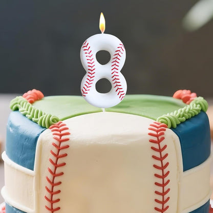 Baseball Birthday Number Candles for Cake White Number 1 Rookie of the Year 1St Birthday Candle Baseball Cake Topper for Baseball Birthday Party Decorations5