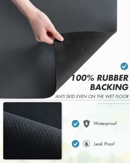 Coffee Mat Dish Drying Mat for Kitchen Counter-Bar Accessories, Hide Stain, Rubber Backed, Absorbent, Fit under Coffee Maker, Espresso Machine, Pot, Dish Rack, 12"X19", Dark Grey5