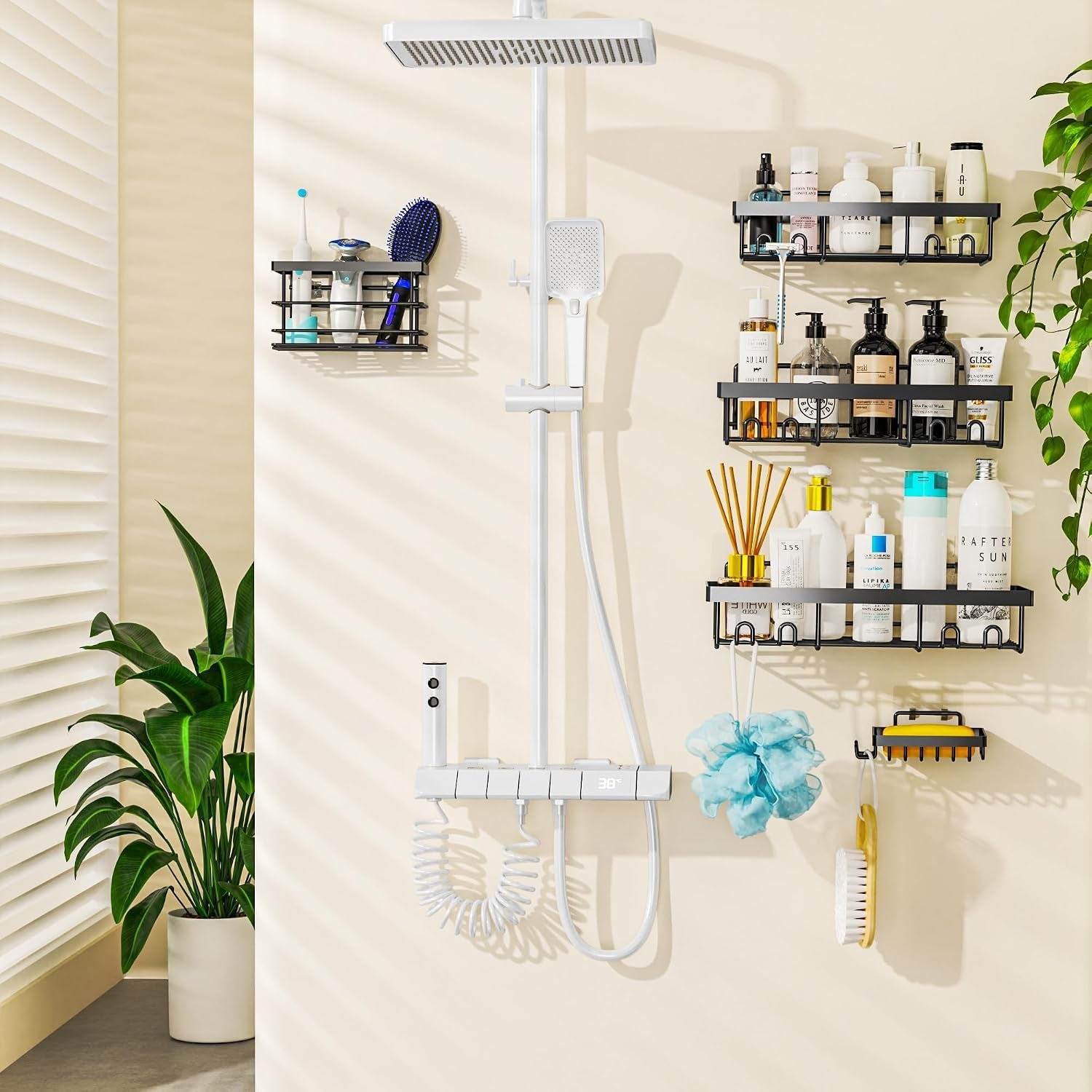 2pack-flat-hook-shower-caddy-no-drilling-adhesive-shower-hooks