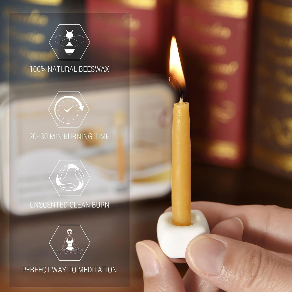 20-minute-mini-candles-set-2-6-inch-small-bees-wax-taper-meditation-candles-40pcs-candles-smokeless-dripless-for-home-womens-gifts-yogas-yellow