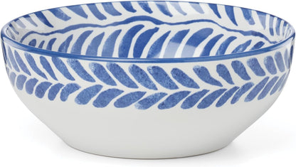 Solear Blue Stoneware 12-Piece Dinnerware Set for 45