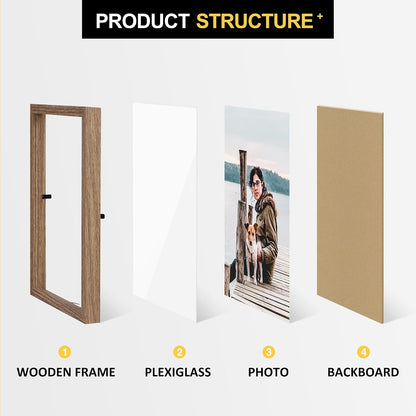 3 4X6 Picture Frame Triple Wooden Hinged Photo Frame3