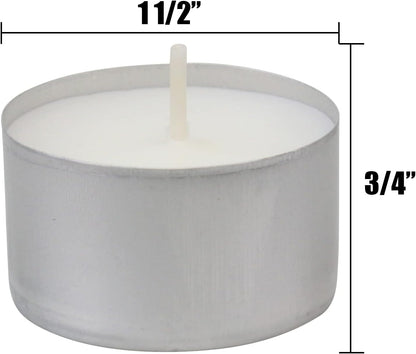 Unscented Long Burning White Tealight Candles, Bulk Pack, 6-7 Hour Burn Time, Smokeless Tealights for Parties, Weddings, Home, 100 Count4