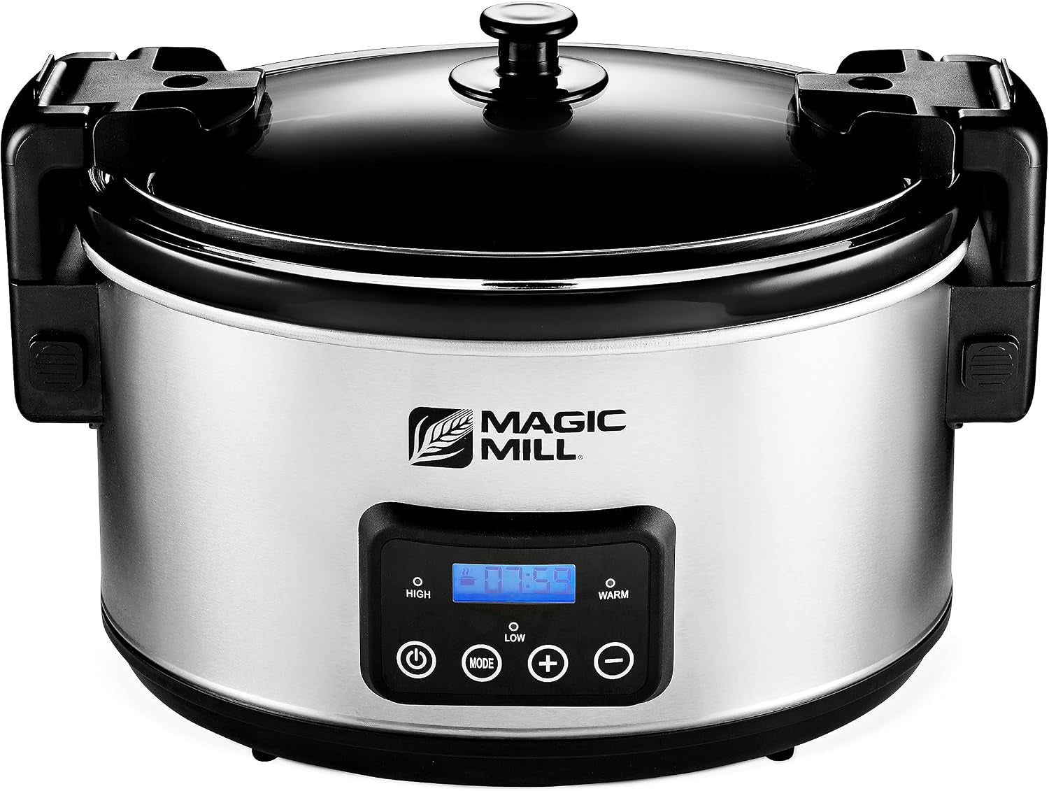8-5-quart-extra-large-programmable-slow-cooker-with-digital-adjustable-20-hour-timer-3-cooking-settings-brushed-stainless-steel-with-intelligent-lid-lock