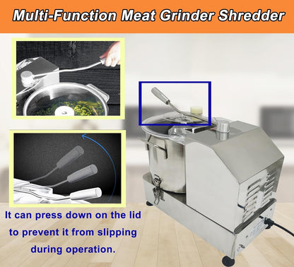 9L Food Processor & Vegetable Chopper, Commercial Meat Grinder, Stainless Steel Electric Chopper, Adjustable Speed Meat Mincer, Multi-Function for Chopping Vegetables, Meat, Grains, Nuts4