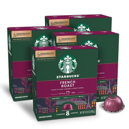 Starbucks by Nespresso Vertuo, French Roast, Dark Roast Coffee, 32-Count Coffee Pods, Brews 7.8 Oz.1