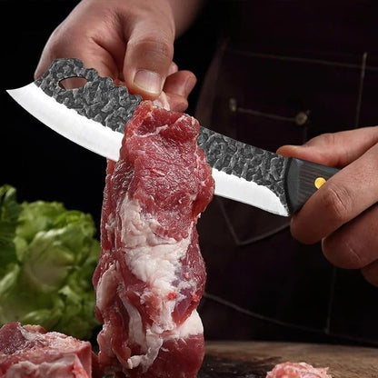 Meat Cleaver, 7 Inch Hand Forge Butcher Boning Knife Cleaver Meat Fruit Vegetables Kitchen Knives Wood Handle Chef Cleaver Meat Utility Butcher Knife5