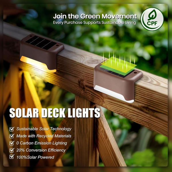 Solar Deck Lights Outdoor 16 Pack,Step Light Waterproof,Warm White4