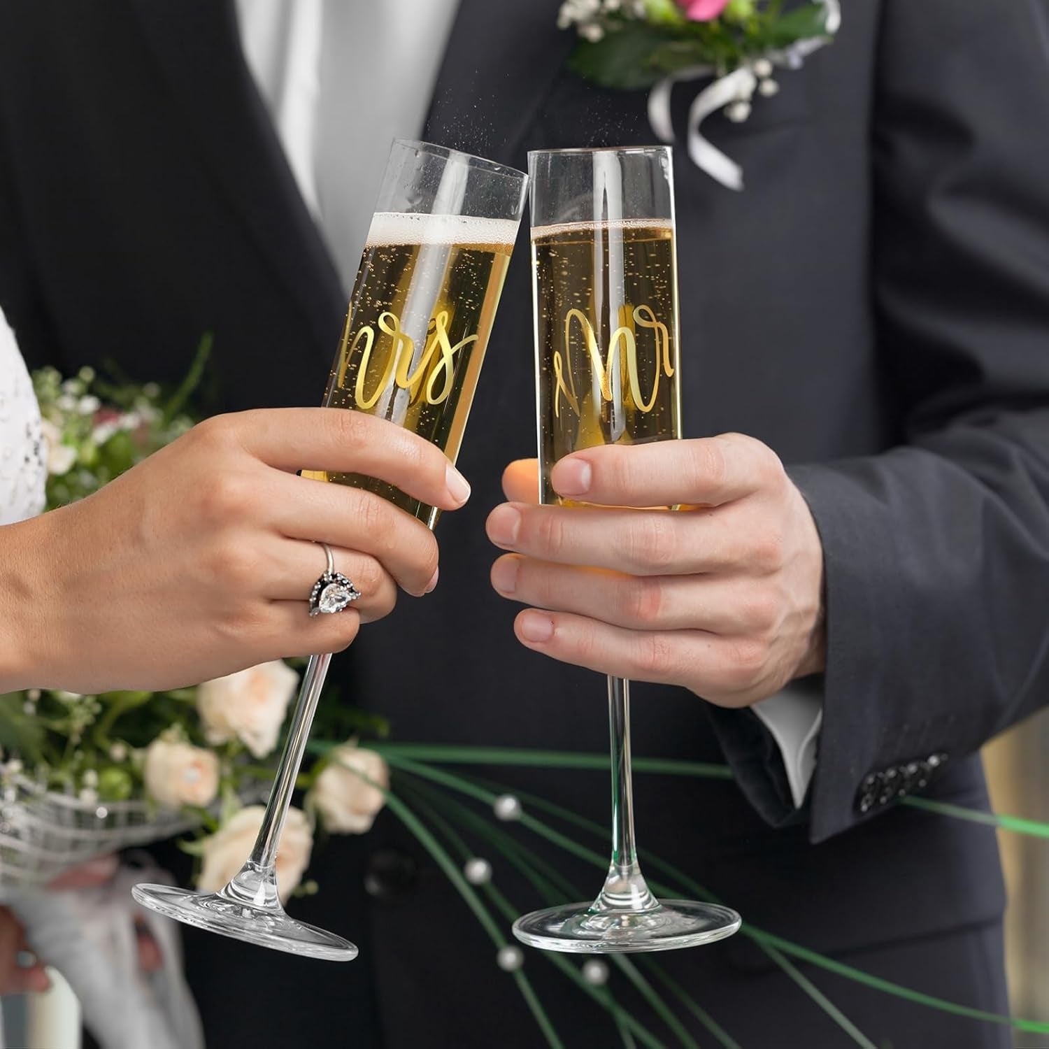 bridal-mr-and-mrs-champagne-flutes-set-of-2-engagement-gifts-for-couple-bridal-shower-gifts-for-bride-to-be-women-wedding-gift-for-newlyweds-2026-bride-and-groom-toasting-glasses-with-wooden-box
