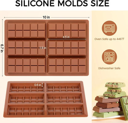Chocolate Bar Mold - Non-Stick Chocolate Molds, Food Grade Silicone Deep Mold for Dubai Pistachio, Candy, Snacks2