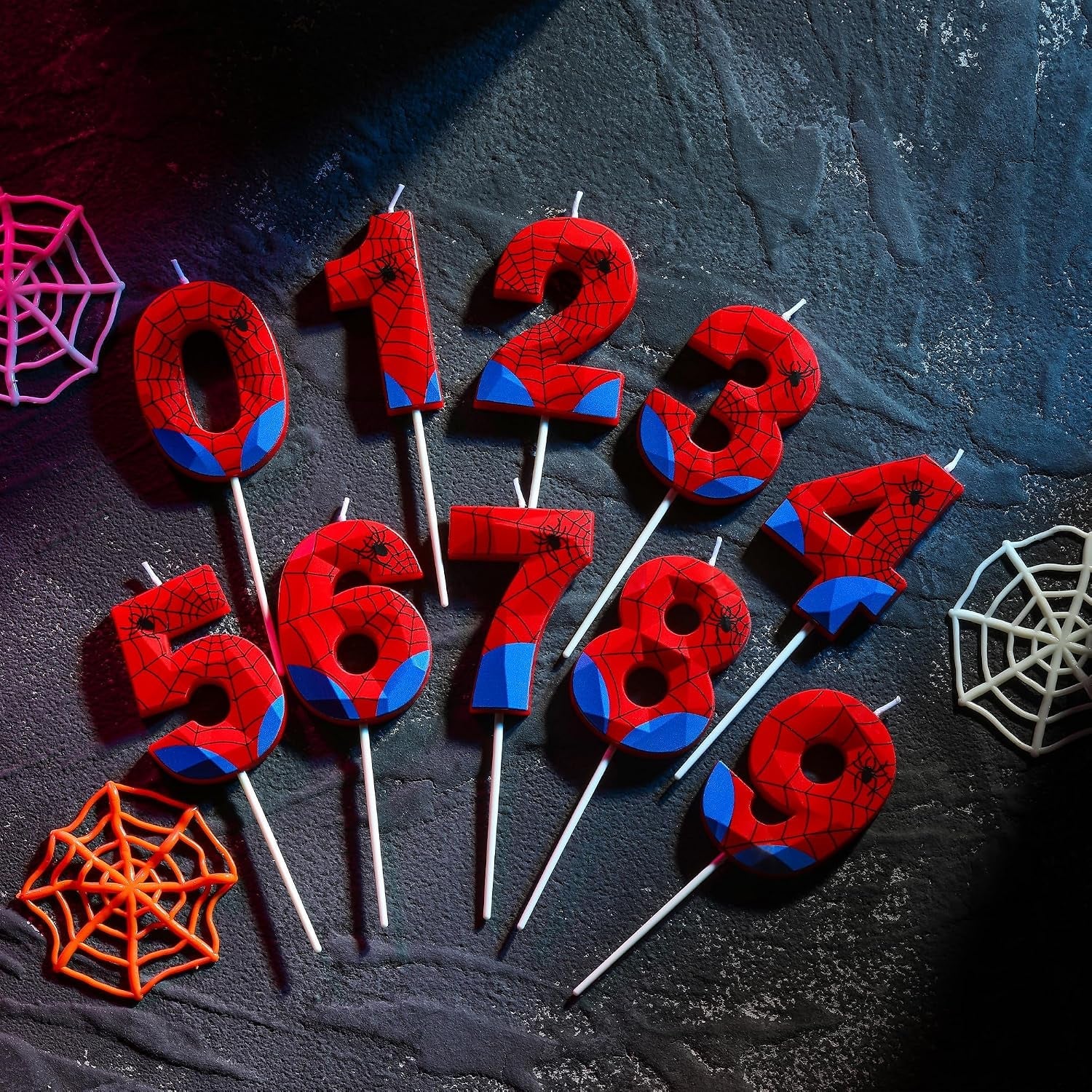 2-76-inch-number-spider-3-crystal-web-birthday-candles-spider-number-candles-cake-number-candles-party-celebration