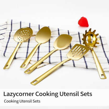 Cooking Utensil Set 11 Pcs Stainless Steel Kitchen Utensils Set Wok Utensils Kitchen Tool Set Spatula Set Heat Resistant Metal Kitchen Tools Ergonomic Handleeasy to Clean Dishwasher Safe6