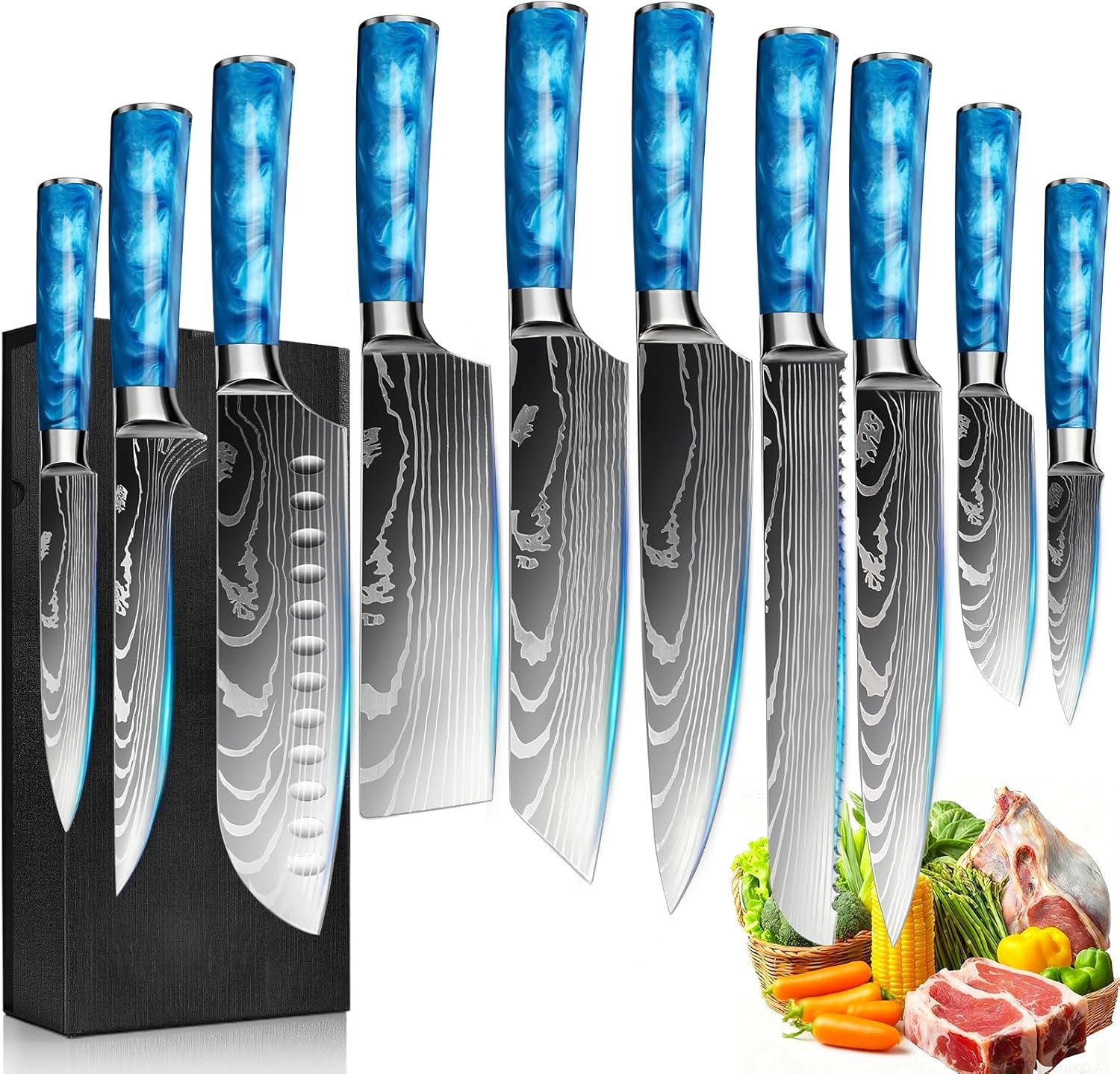 10-piece-premium-japanese-kitchen-knife-set-star-collection-laser-damascus-pattern-440a-stainless-steel-ultra-sharp-for-fast-cutting-blue
