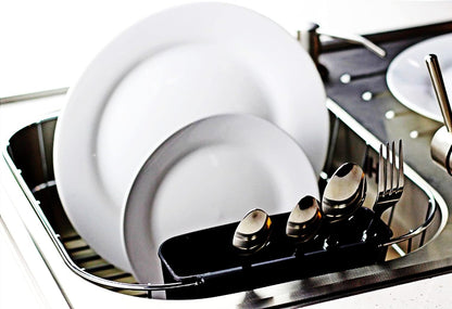 Deluxe Chrome-Plated Steel Small Dish Drainers (Black)3