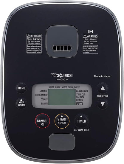 Zojirushi Nw QAC10 5.5 Cup Induction Rice Cooker and Warmer (Black) | Custom Cooking Pan, Double Nonstick Coating, LCD Controls, Delay Timer4