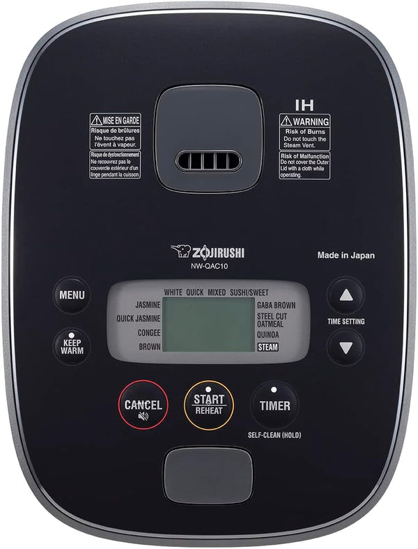 Zojirushi Nw QAC10 5.5 Cup Induction Rice Cooker and Warmer (Black) | Custom Cooking Pan, Double Nonstick Coating, LCD Controls, Delay Timer4