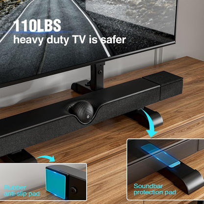 Universal TV Stand for 19-75 Inch LCD LED Tvs, Height Adjustable TV Legs Replacement Hold up to 110 Lbs, Table Top TV Stand Base, Max VESA 800X600Mm2