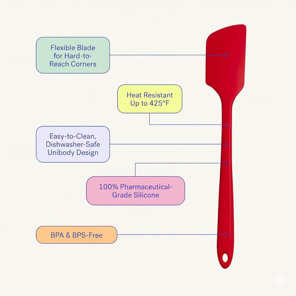 get-it-right-silicone-kitchen-spatula-non-toxic-cooking-utensils-for-nonstick-cookware-cooking-and-baking-skinny-11in-red